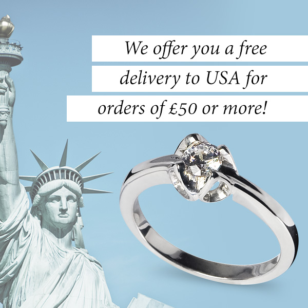 We offer you a free delivery to USA for orders of £50 or more!