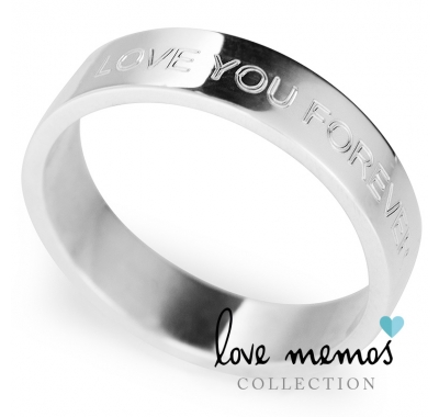 Love Memos Collection: 'I WILL LOVE YOU FOREVER' Silver Band
