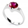 RED HEART Silver Ring