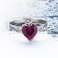 RED HEART Silver Ring