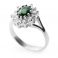 VERDI Sterling Silver Ring with Tourmaline and Cubic Zirconia stones