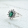 VERDI Sterling Silver Ring with Tourmaline and Cubic Zirconia stones