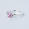 PINK CLEO Sterling Silver Ring with Pink and White Cubic Zirconia
