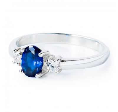 BLUE CLEO Silver Ring