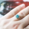 CANDY ZINNIA Sterling Silver Ring with with Aquamarine