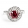 RED AURORA Silver Ring