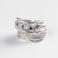 BLUE TWIST Silver Ring