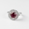 RED AURORA Silver Ring