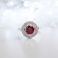RED AURORA Silver Ring
