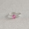 GEORGETTE Pink CZ Silver Ring