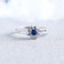 BLUE ZINNIA Silver Ring with Sapphire