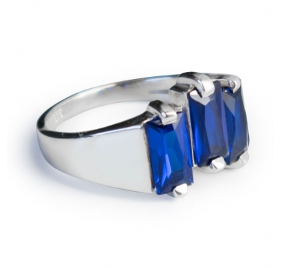 BLUE HAZEL Silver Ring