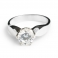 WHITE MILA Sterling Silver Ring with 8mm Cubic Zirconia