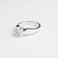 WHITE MILA Sterling Silver Ring with 8mm Cubic Zirconia
