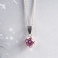 PINK ESME Silver Necklace