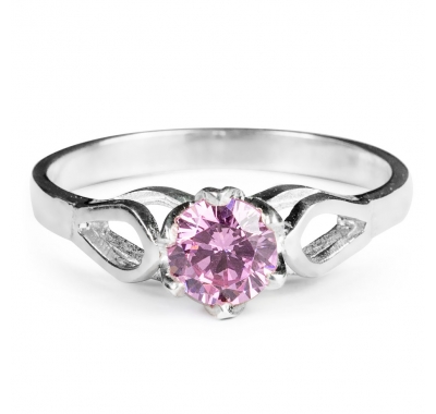 PINK ESME Silver Ring