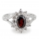 IGNIS Silver Ring with Garnet