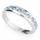 AQUAMARINE SACHA Sterling Silver Ring with with Aquamarine stones