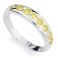 YELLOW SACHA Sterling Silver Ring with Yellow Cubic Zirconia Stones