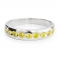 YELLOW SACHA Sterling Silver Ring with Yellow Cubic Zirconia Stones