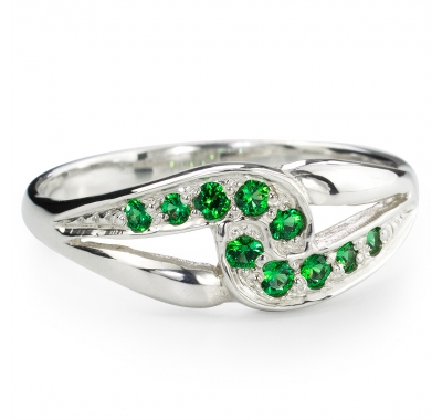 GREEN SARITA Silver Ring