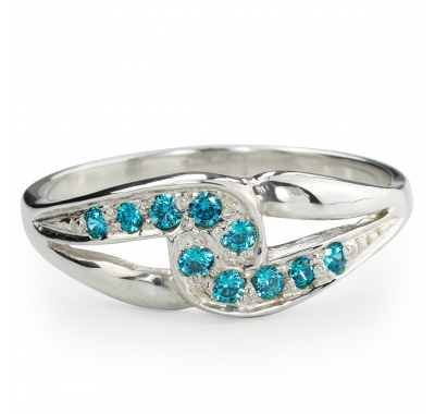 TEAL SARITA Silver Ring