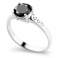 BLACK GEORGETTE Silver Ring