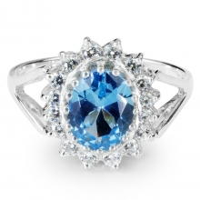 AQUAMARINE MIZUMI Silver Ring