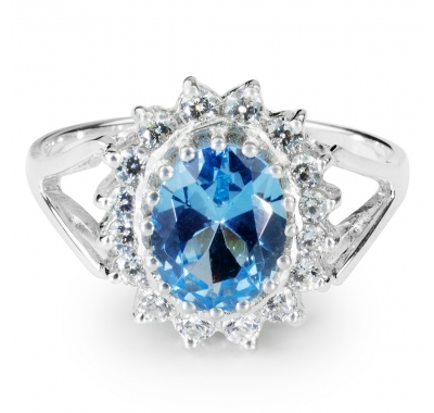 AQUAMARINE MIZUMI Silver Ring