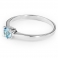 AQUAMARINE ARDEN Sterling Silver Solitaire Ring with Aquamarine