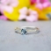 AQUAMARINE ARDEN Sterling Silver Solitaire Ring with Aquamarine