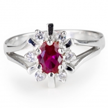 GRACE Ruby Silver Ring