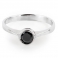 BLACK ROBIN Solitaire Ring