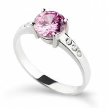 PINK GEORGETTE Silver Ring