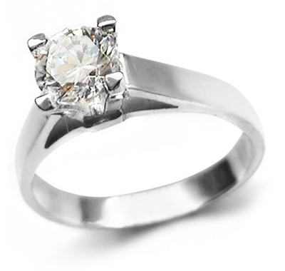 ADORIA Silver Solitaire Ring