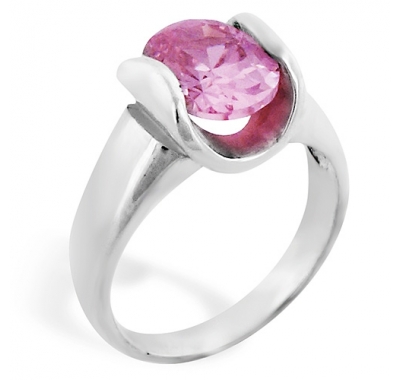 FLAMINGO Pink Silver Ring