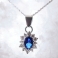 AMIRRA Silver Necklace with Sapphire