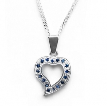 KEIRO Silver Pendant with Sapphires