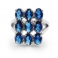 BLUE LILY Silver Ring