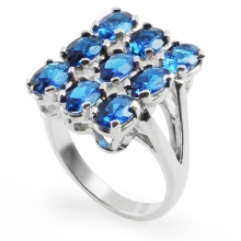 BLUE LILY Silver Ring