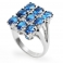 BLUE LILY Silver Statement Ring