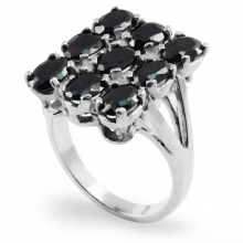 BLACK LILY Silver Ring