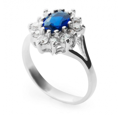 AMIRRA Sapphire Silver Ring