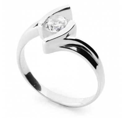 VITALIA White CZ Silver Ring