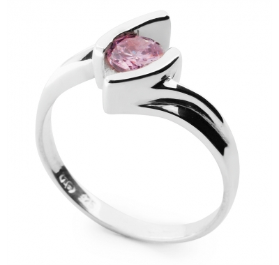 VITALIA Pink CZ Silver Ring