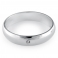 AVENIR 4.5mm Single Diamond Silver Band Ring