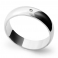 AVENIR 5.5mm Single Diamond Silver Band Ring