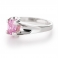 KIM Pink CZ Silver Ring