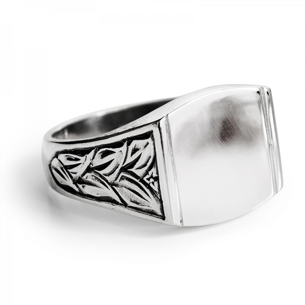 Sterling Silver Men's Signet Ring - Harry Fay Jewellery