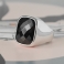 ILTA Silver Signet Cushion Ring